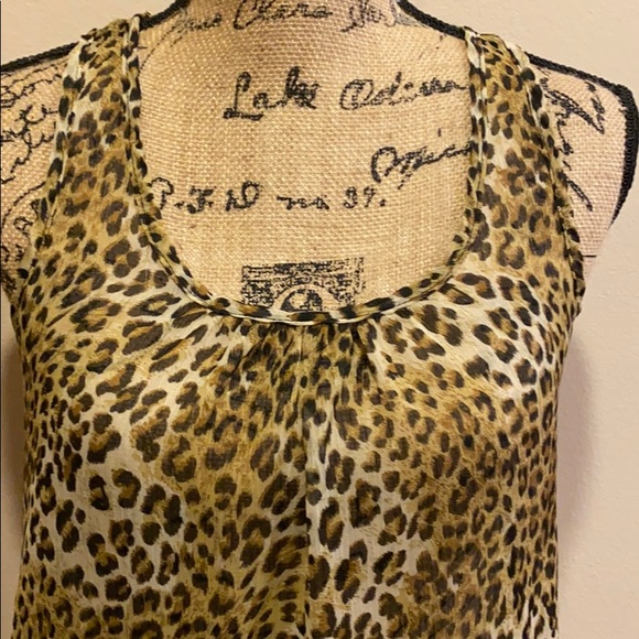 Leopard Sheer Tank - Picture 2 of 6